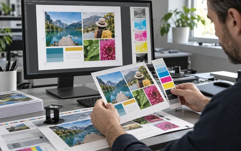 Porównanie barw kolorowej publikacji na monitorze i na wydruku